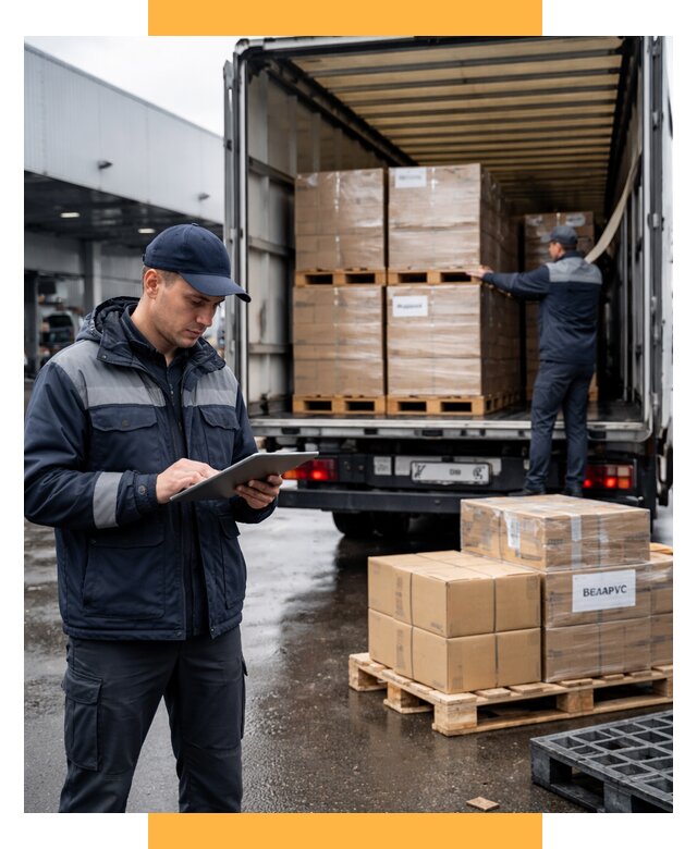Доставка грузов из Беларуси от 15540 р. логистика СетСервис-Втк